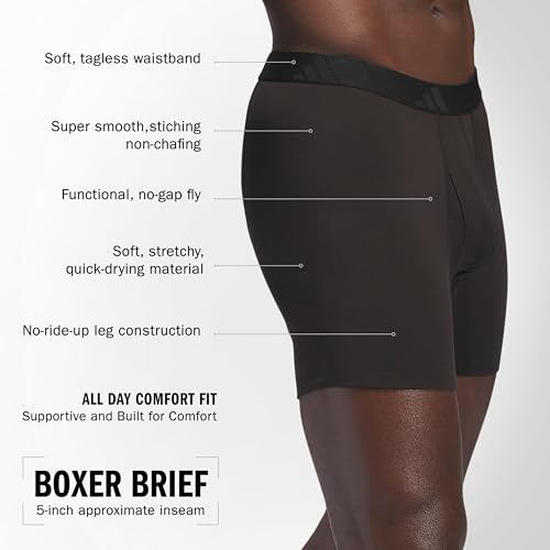 adidas Men's Boxer Brief Underwear 3-Pack – Luxe Comfort Ultra Soft Rayon Blend2