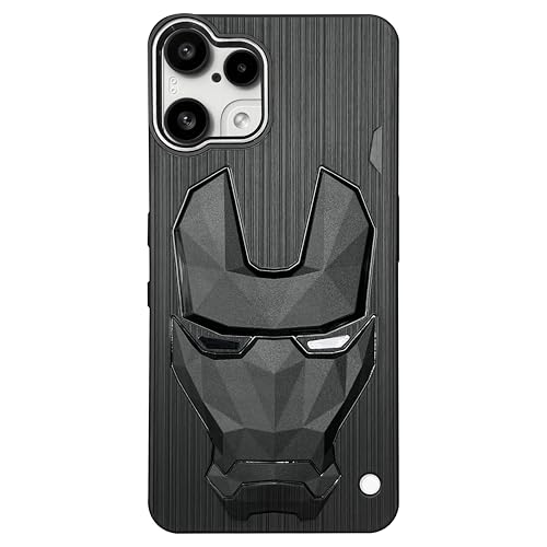 Image of NIUKIN Soft Back Case for Nothing Phone 3a Lite 5G | 3D Mask Case | Silicon TPU Shockproof Scratchproof Cover | Black