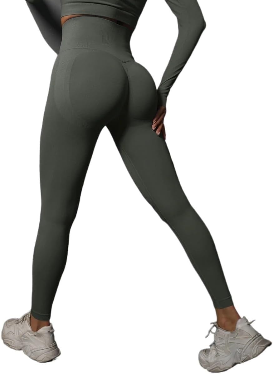 Legginsy do jogi, damskie spodnie do jogi z wysokim stanem, wielokolorowe, różne rozmiary (Dark Grey, L)