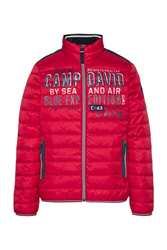 Camp David Herren Leichte Steppjacke mit Logo Artworks Royal Red XXL