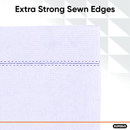 Image of Superio Squeegee Mopping Towel Floor Cloth White Cloth for Cuban Style Mop, Israeli Sponga, Kitchen, Bathroom Cleaning, Tile, Stone, Wood, Floor Washing, Drying Towel -18 inchx24 inch, 54 Pack