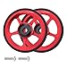 Aluminum Alloy for Easy Wheel for Folding for Bike – for CNC AL7075 Rear Rack Roller, 60mm Hollow Design Lightweight Wheel with M6 Bolt, 47g Pair(red)