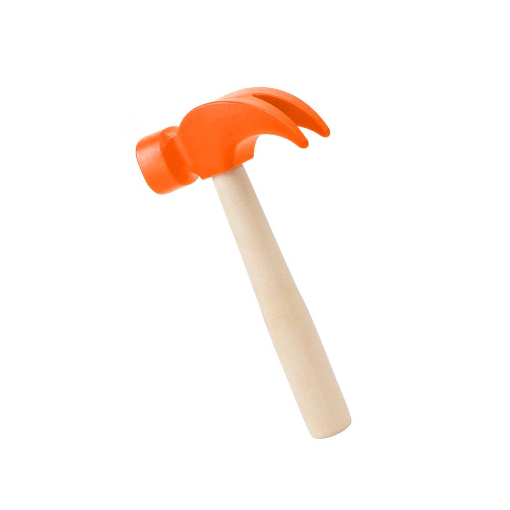 Hxezoc Wooden Hammer Toys Simulation Hammers Maintenance Tools Educational Toys for Kids Birthday Party Games Supplies (Orange)
