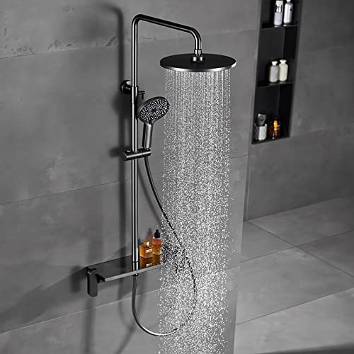 Ensemble de robinet de douche effet pluie 10" avec douchette à main - 3