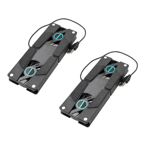 Base refrigerante para laptop con doble ventilador y soporte plegable miniatura 1