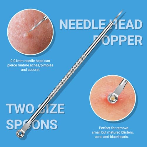 TsMADDTs Ferramentas para Remover Cravos, Pinças para Pelos Encravados, Kit de Ferramentas para Remo