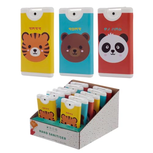 Image of Puckator Spray Hand Sanitisers Adoramals Tiger, Bear & Panda