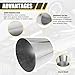 X AUTOHAUX Car Mandrel Exhaust Bend Elbow Pipe 304 Stainless Steel Concentric Reducer 3