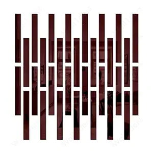 Wall1ders 30 Strip Designed Brown Mirror Stickers for Wall, Acrylic Mirror Wall Decor Sticker, Wall Mirror Stickers, Acrylic Stickers, Wall Stickers for Hall Room, Bed Room, Kitchen
