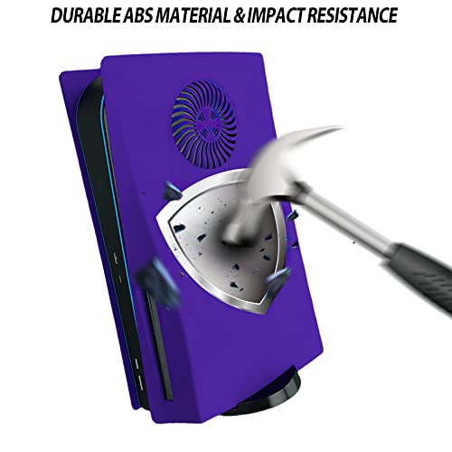 Image of Face Plate Cover Shell with Cooling Vents for PS5 Disc Edition Console FacePlate, Accessories Compatible with PlayStation 5 Protective Replacement Panels (Galactic Purple)