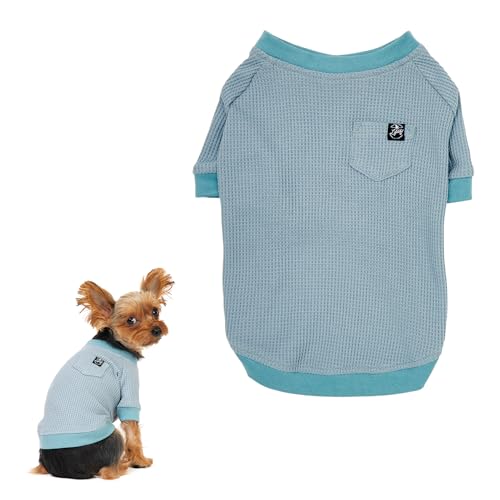 【LIFELIKE公式】デイリーサーマルトップ ドッグウェア タンク 中型犬 大型犬 犬 服 春 夏 秋 冬 通年 重ね着 シンプル おしゃれ 犬の服 ペット服 犬服 ペット 洋服 ペット用品 ライフライク (フォグブルー, 5号)