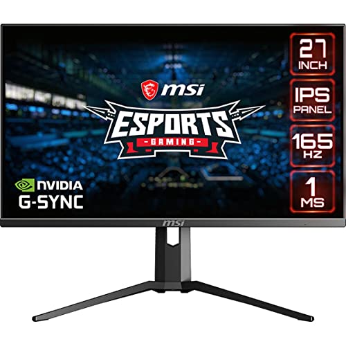 MSI Full HD Gaming RGB Anti-Glare Super Slim Bisel 1ms 1920 x 1080 165Hz Frecuencia de actualización Brazo de altura ajustable FreeSync Monitor de juegos IPS de 27 pulgadas (Optix MAG273R2)
