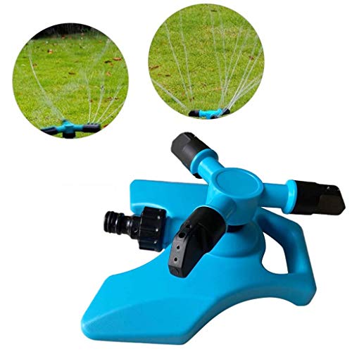 Urbling Lawn Sprinkler with 3 Adjustable Rotating Arms, Grass Sprinkler for Hose 360