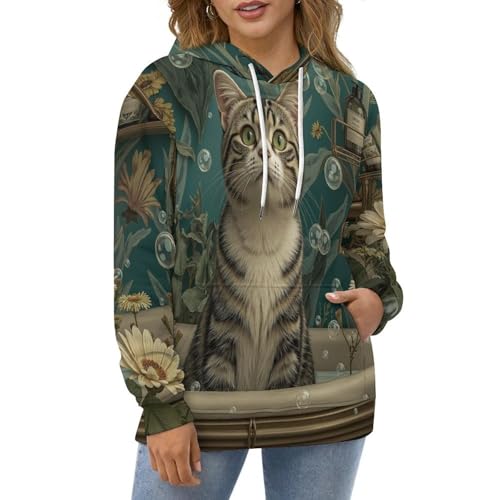Sweat à capuche chaton mignon 3D : le pull confortable avec poches idéal - 2
