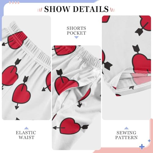 Heart Valentine Arrow Boys Pants for Kids Jogger Pants with Pockets S-XL4