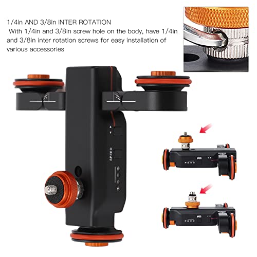 Controle deslizante de trilha elétrica, carregador USB câmera motorizada carrinho dobrável 3 kg/105,