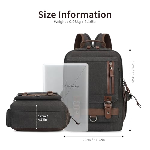 Image of mygreen Canvas Cross Body Messenger Bag Shoulder Sling Backpack Travel Rucksack