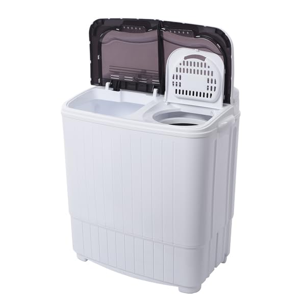 Portable Washing Machine, 14.3 Lbs Compact Mini Washer and Dryer Combo,Twin Tub Laundry Washer with Spin Cycle, Soaking Function Ideal for Apartment, Dorms, RVs Camping