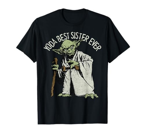 T-shirt Star Wars Yoda Best Sister, vêtement imprimé femme