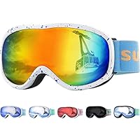 Supertrip Kids Ski Goggles, Anti-Fog Kids Skiing Goggles, Snow Snowboard Goggles for Boys Grils Youth Age 5-15
