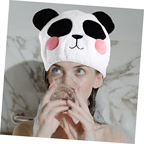 BIUDECO 2 Peças Bordado Remendo Cabelo Seco Secador De Cabelo Toalhas De Banho Absorventes Touca De