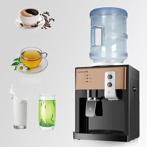 Electric Water Cooler Dispenser, 5 Gal Top Loading Countertop Water Cooler Dispenser, Mini Hot & Cold Water Cooler Dispenser, Mini Desktop Drinking Machine, Freestanding Water Machine