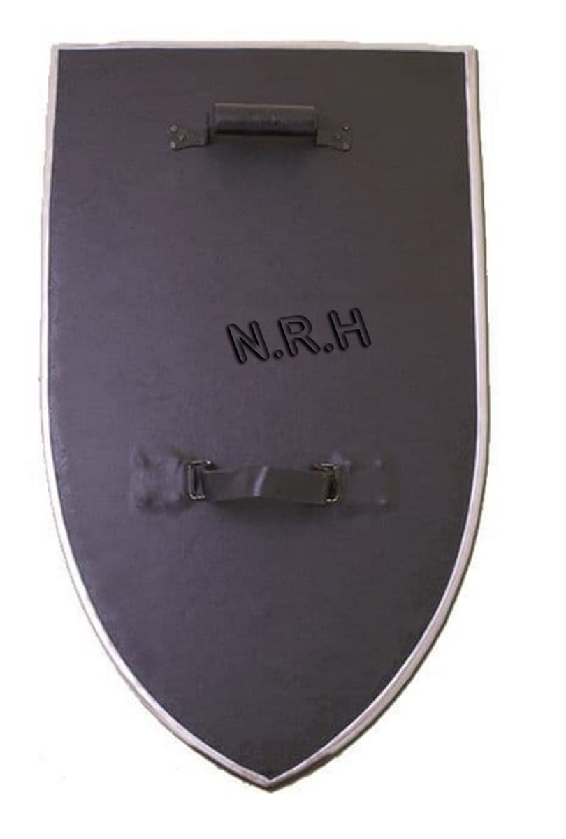 Scudo Vichingo Medievale Legno Scudo Templare Larp Riproduzione Cosplay Colore Marrone