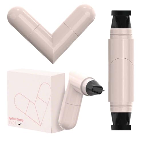 Yonynn Rotating Waterproof Winged Eyeliner Stamp Pen, Quick-Dry Smudge-Proof Eyeliner Stamp with Gel Liner, Easy Wing Stamp Liquid Eyeliner for Beginners & Daily Makeup (Black)