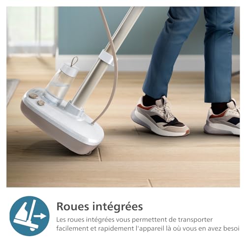 Philips All in One Ironing Solution 6000 Series Planche multiangle Technologie anti brûlure Boutons pratiques au pied Élimine jusqu'à 99 9% des bactéries et des acariens* AIS601010 - vue 4