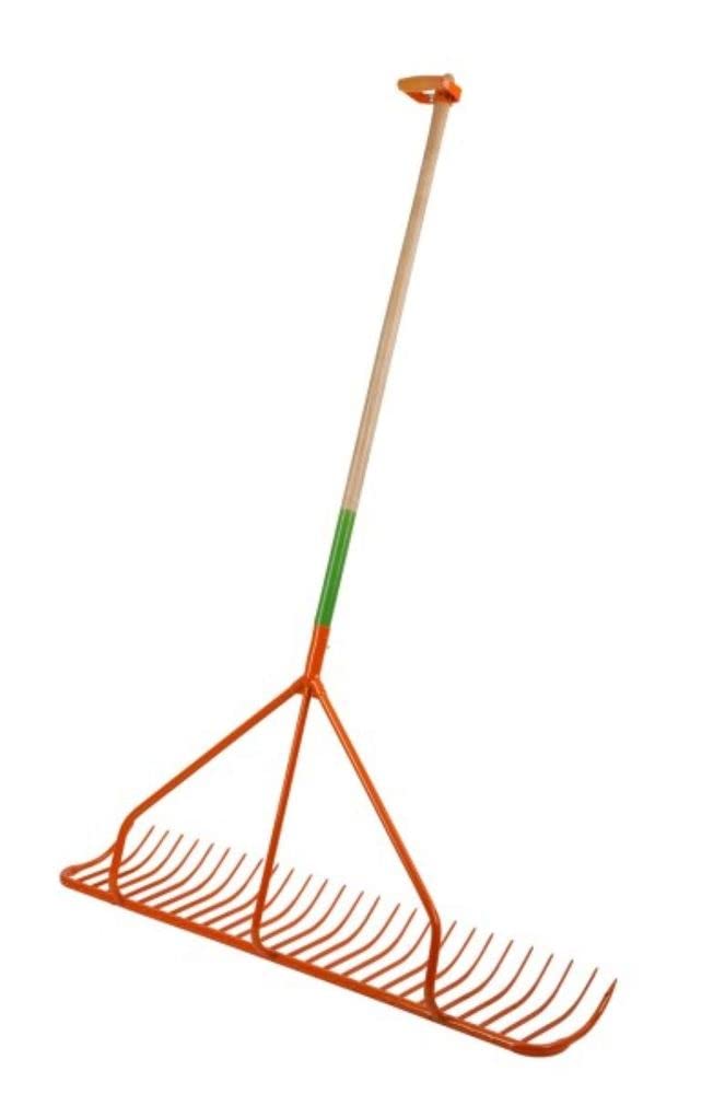 Kerbl 50250 - Rastrello a Mano con Denti Esterni e Manico, 122 cm