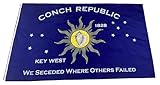 Conch Republic of Key West 100% Polyester Silkscreen Printed Flag 3' x 5' 'We Seceded Where Others Failed'