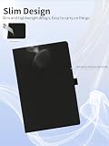 Etui do tabletu DOOGEE Tab G6 Pro o przekątnej ekranu 12 cali, yystao skóra PU, etui ochronne kompatybilne z tabletem DOOGEE G6 Pro - pasek na rękę, wzór z teksturą skóry, czarne