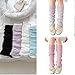 Pyasuye Solid Color Socks Sleeves Fashionable Girls Stackable Socks Comfortable Leg Warmer for Daily Wear and Parties