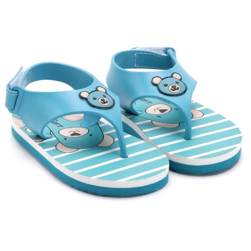 Image of Duosoft Kids Flip Flop Sandals with Bear Motif, Slippers for Baby Girl and Baby Boy, Indoor and Outdoor Slipper for Kids with Strap (K-402)