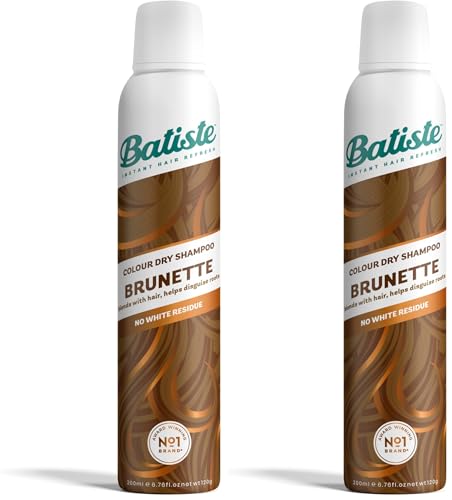 Batiste - Champú en Seco para Castañas - Champú Seco para cabellos castaños - Champú sin Sulfatos - Champú Vegano y Ecofriendly - Champú aroma a bergamota, melocotón blanco y vainilla-200ml