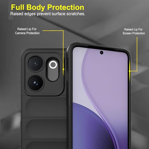 Image of Zapcase Back Case Cover for Vivo V60e | Compatible for Vivo V60e Back Cover | Liquid Silicon Magic Case with Camera Protection | Black