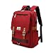Produktbild Professional Slim Vintage Laptop Rucksack, Casual Langlebig Schule College Rucksack für Frauen Herren Passt 15 Zoll Notebook mit USB Ladeanschluss rot rot