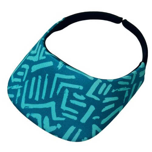 No Headache Women’s Sun Visor Square Brim Sun Visor Golf Visor Tennis Visor, Tribal Marine