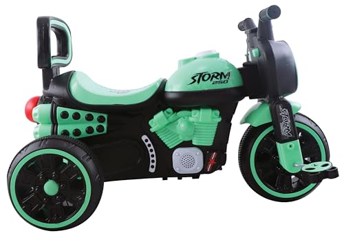 Image of Joyride Storm 250 Bike Pedal Tricycles for Kids 1 to 3 Years| Kids Cycle with Musical Horn, Lights, EVA Wheels | Fun Outdoor Cycle for Kids for 2 Years |4 Colors (Green)