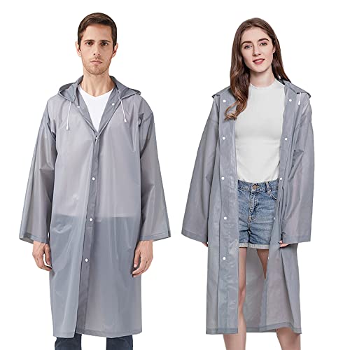 KRYMXAR Regenponcho Set 4-tlg. | Transparent & Wasserdicht | Für Festival & Outdoor