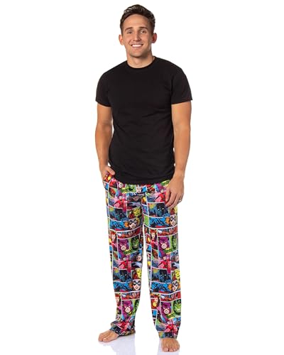Marvel Comics Men's Onomatopoeia Character Grid Adult Sleep Lounge Pajama Pants (Marvel Comic Strip, X-Large)2