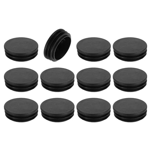 uxcell Round Plastic Plug,48mm(1.89") OD Furniture Leg Pipe Insert 12Pcs