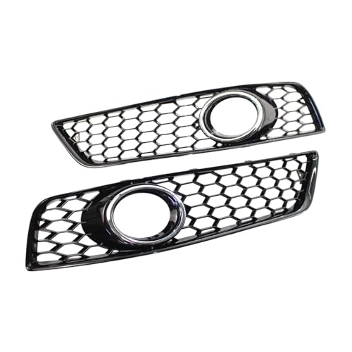 Grilles de calandre antibrouillard A3 8P chrome silver | Finition haut de gamme nid d'abeille