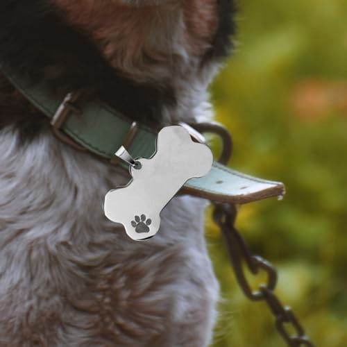 BUGUUYO 10 Stück Hundemarken Blanko-Etiketten Metallanhänger Haustiermarke Blanko-Hundemarken Zum Gravieren Personalisierte Mit Gravur Für Haustiere Charm Kleine Silberne
