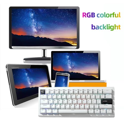 Mini clavier de jeu sans fil mécanique à 60% avec rétroéclairage RVB - 6