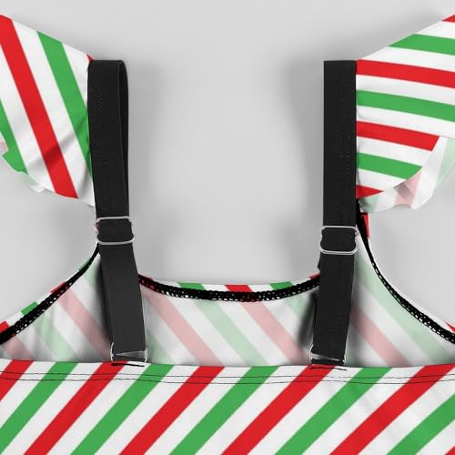 Girls One Piece Swimsuit Polka Dots Ruffles Swimwear Bathing Suits 3-12 Years3