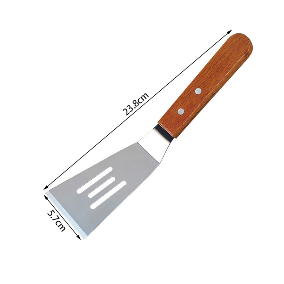 NAMOARLY Hollow Steak Shovel Wooden Handle Mini Pastry Spatula for Baking Perfect Bbq Frying Spatula