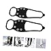 VICASKY 1Pair Outdoor Crampons for Hiking Teeth Skid Ice Grips for Boots Shoes Durable Silicone Spikes for Climbing Snow and Ice Fishing All