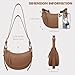 Travistar Crescent Crossbody Bags for Women - Small Shoulder Bag Leather Cross Body Burgundy Purses for Women Trendy Hobo Handbags Moon Clutch Designer Saddle Bag Evening Bag with Adjustable Strap