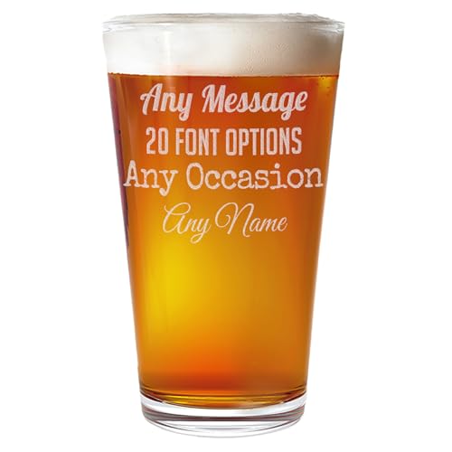 Personalized Etched Custom Message 16oz Pint Beer...